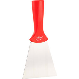 Remco 40114 Vikan 40114 4" Stainless Steel Handle Mounted Scraper, Red image.