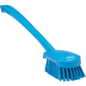 Remco 41863 Vikan 41863 Long Handle Scrubbing Brush- Stiff, Blue image.