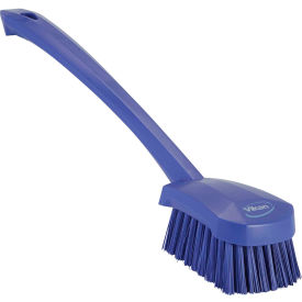 Vikan 41868 Long Handle Scrubbing Brush- Stiff, Purple