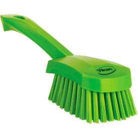 Remco 419277 Vikan 419277 Short Handle Scrubbing Brush- Stiff, Lime image.