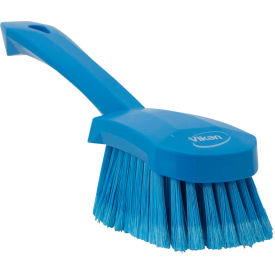 Remco 41943*****##* Vikan 41943 Short Handle Washing Brush- Soft/Split, Blue image.