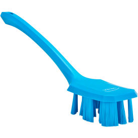 Remco 41963 Vikan 41963 UST Long Handle Scrubbing Brush- Stiff, Blue image.