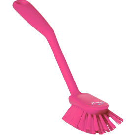 Remco 42371 Vikan 42371 Dish Brush w/ Scraper- Medium, Pink image.