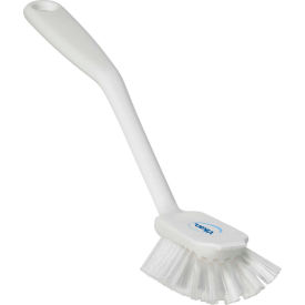 Remco 42375 Vikan 42375 Dish Brush w/ Scraper- Medium, White image.