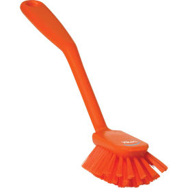 Remco 42377 Vikan 42377 Dish Brush w/ Scraper- Medium, Orange image.