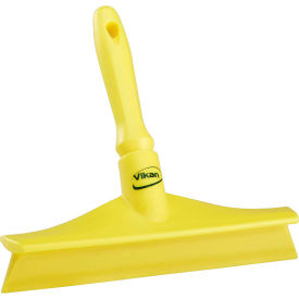 Remco 71256 Vikan 71256 10" Single Blade Ultra Hygiene Bench Squeegee- Yellow image.