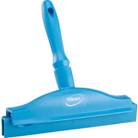 Remco 77113 Vikan 77113 10" Double Blade Ultra Hygiene Squeegee, Blue image.