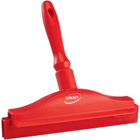 Remco 77114 Vikan 77114 10" Double Blade Ultra Hygiene Squeegee, Red image.