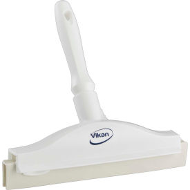 Remco 77115 Vikan 77115 10" Double Blade Ultra Hygiene Squeegee, White image.
