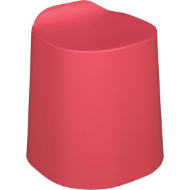 Regency Dott 18" Plastic Classroom Stackable Stool Red Raspberry 