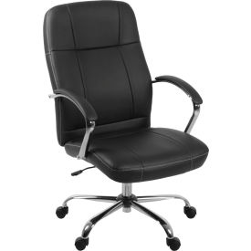 Regency® Cielo Leatherette Executive Office Chair with Mid Back & Fixed Arms Black 