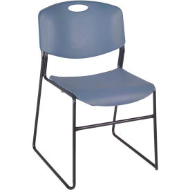 Regency Seating 4400BE4PK Regency Plastic Stack Chair - 400 lb. Capacity - Blue - 4/PK image.
