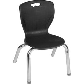 Andy Classroom Stackers 12" Learning Classroom Chair, Black, 4/Pack view 2