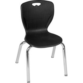 Andy Classroom Stackers 15" Learning Classroom Chair, Black, 8/Pack view 2