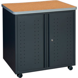 Regency Mesa Mobile Locking Utility/Fax/Copy Table 30"L x 23-1/4"W x 30"H Medium Oak 