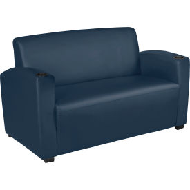 Regency Supernova Tablet Arm Loveseat 56"W x 29"D x 33"H Navy Blue 