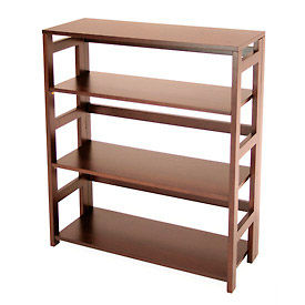 34x30 Flip Flop Bookcase - Mocha Walnut