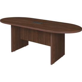 Legacy Racetrack Conference Table with Charging Port, 71"L x 35"W x 29"H, Neo Walnut view 2