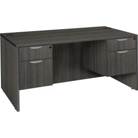 Regency Legacy 66" Double Pedestal Desk Ash Grey 