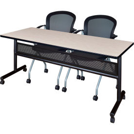 Regency® Kobe Privacy Nesting Table with 2 Cadence Nesting Chairs 72"L x 24"W Maple 
