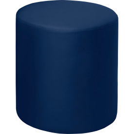 Regency® Logan Round Stool Ottoman Naval Blue 