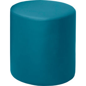 Logan Round Stool Ottoman, Peacock Teal view 2