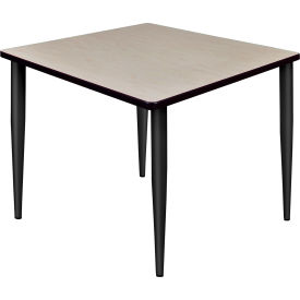 Regency Seating TPL3636PLBK Regency Kahlo 36" Square Multipurpose Breakroom Tapered Leg Table, Maple/ Black image.