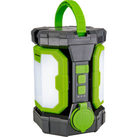 Voyager Jobsite Lantern with 3-Way Power, 5000 Lumens, Black/Green view 2