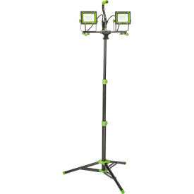 PowerSmith™ Dual Head LED Tripod Work Light 10000 Lumens Black/Green