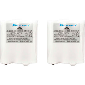 MIDLAND RADIO CORP. AVP13 Midland® Rechargeable Battery For T70 Series Radio, White, Pack of 2 image.