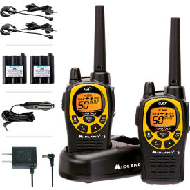MIDLAND RADIO CORP. GXT1030VP4 Midland® GMRS & FRS Two-Way Radio, 50 Channels, 462.55-467.7125 Mhz, Black/Yellow, Pack of 2 image.