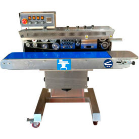 SEALER SALES INC FRM-1120C Sealer Sales Horizontal Continuous Band Sealer w/ Dry Ink Coding, Tilting Head, Stainless Steel image.