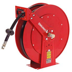 Reelcraft Industries Inc TH88050 OMP Reelcraft TH88050 OMP 1/2" x 50ft Twin Hydraulic Spring Retractable Hose Reel 2000 psi With Hose image.