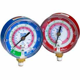 Red Pressure Gauge R-22 R-404A R-410A 3-1/8""