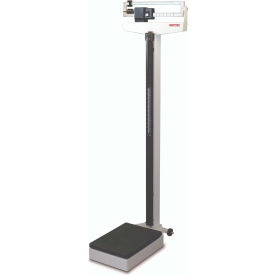Rice Lake Weighing Systems Inc 102613 Rice Lake RL-MPS-10 Mechanical Physician Scale with Height Rod - LB Only, 440 lb x 4 oz image.
