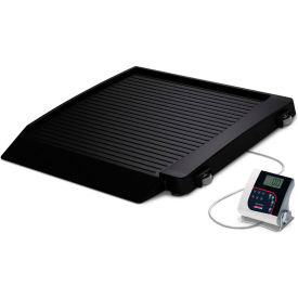 Rice Lake Weighing Systems Inc 194738 Rice Lake 350-10-7BLE Single-Ramp Wheelchair Platform Scale with Bluetooth BLE 4.0, 1000 lb x 0.2 lb image.