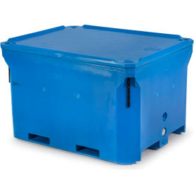 Bonar Plastics Polar Insulated Box w/ Lid 58""L x 46""W x 35""H 2000 lb. Capacity Blue