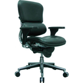 Raynor Marketing LE10ERGLO(N) Eurotech Ergohuman Mid Back Chair - LE10ERGLO(N) - Black Leather image.