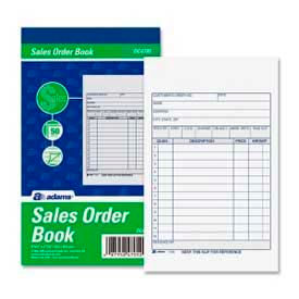 Adams Manufacturing Co. DC4705 Adams® Sales Order Book, 2-Part, Carbonless, 4-3/16" x 7-3/16", 50 Sets/Pad image.