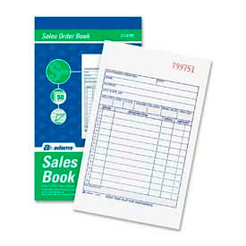 Adams® Sales Order Book 3-Part Carbonless 4-3/16"" X 7-3/16"" 50 Forms