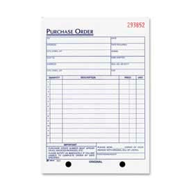 Adams Purchase Order Book, 3-Part, Carbonless, 5-9/16
