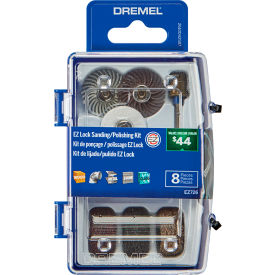 Robert Bosch Tool - Measuring Tools Div. EZ726-01 Dremel® EZ Lock™ Sanding & Polishing Rotary Accessories Kit, Pack of 8 image.