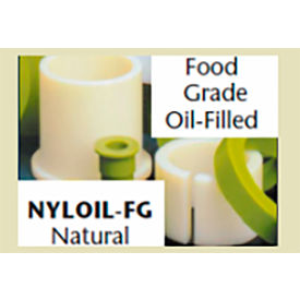 Professional Plastics Natural Nyloil FG Food Grade Rod 2"" Dia