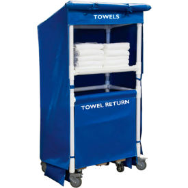 Royal Basket Trucks® 42" Towel Station PVC 1 Shelf Blue 