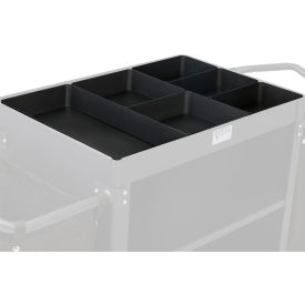 Royal Basket Trucks® Top Tray Divider For Housekeeping Carts Black 