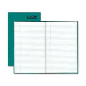 Rediform Office Products 56111 Rediform® Record Book, Record Ruled, 7-1/4" x 12-1/4", Emerald Cover, 150 Pages/Pad image.