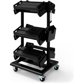 Rousseau Metal Inc. NCW0219 _091 54" Centered Mobile Cart for HSK 63 - 32"Wx27"Dx59-1/4"H Black image.