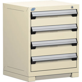 Rousseau Metal Inc. R5ACD-2801KD-041 Rousseau Metal Heavy Duty Modular Drawer Cabinet 4 Drawer Bench High 24"W  - Beige image.