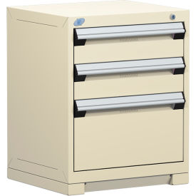 Rousseau Metal Inc. R5ACD-2803KD-041 Rousseau Metal Heavy Duty Modular Drawer Cabinet 3 Drawer Bench High 24"W - Beige image.