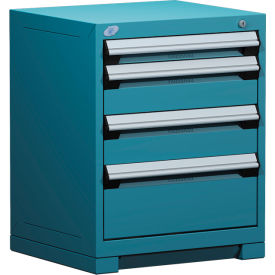 Rousseau Metal Inc. R5ACD-2805KD-051 Rousseau Metal® R5ACD-2805KD-051 Heavy Duty Modular Cabinet, 4 Drawers, Everest Blue image.